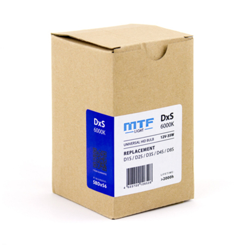 Ксеноновая лампа MTF Light SBDхS6 DxS штатная 6000K (D1S/D2S/D3S/D4S/D8S)