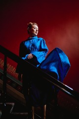 Таисия. Платье льняное миди с пышным рукавом PL-422575