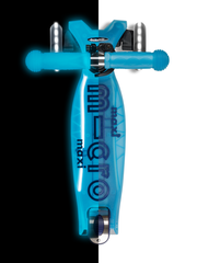 Самокат Maxi Micro Deluxe Glow Plus (светящийся) LED синий кристалл