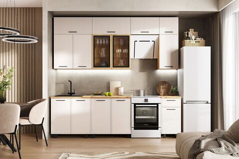 Кухня Бьянка 2,6/1080м (Кашемир, Дуб Крафт (Дуб вотан))