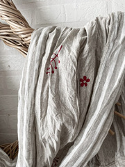 Шарф льняной комби. со штампами 