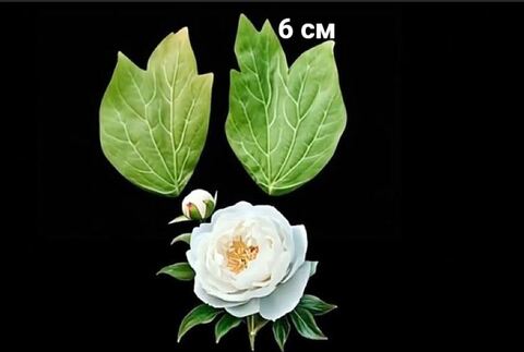 Силиконовый ванер Лист Пиона № 17