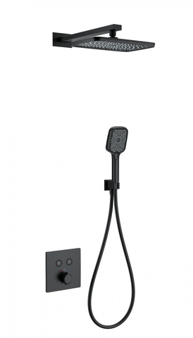 WONZON & WOGHAND WW-D2017-B-MB Душевая система с термостатом встраиваемая, черный матовый