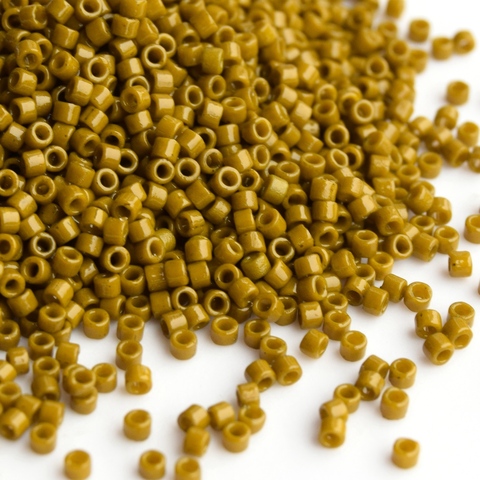 DB-2141 Бисер цилиндрический Миюки делика 11/0 Оливковый непрозрачный /Miyuki delica 11/0 Duracoat Opq Spanish Olive