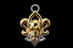 Силиконовый молд Череп Флер де Лис