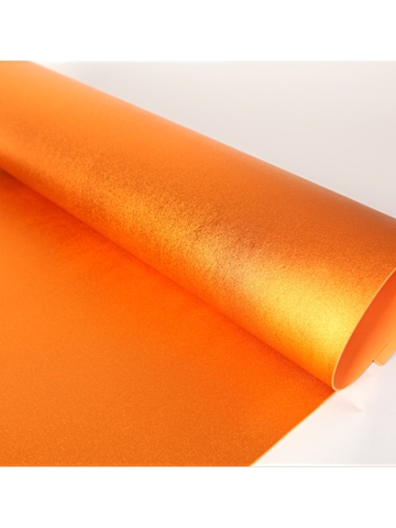 Фоамиран металлик Мандарин. Толщина 2мм. Лист 60х70 см.