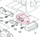 Кнопочный переключатель: датчик формата бумаги Ricoh PUSH SWITCH:PAPER SIZE SENSOR (AW500038)