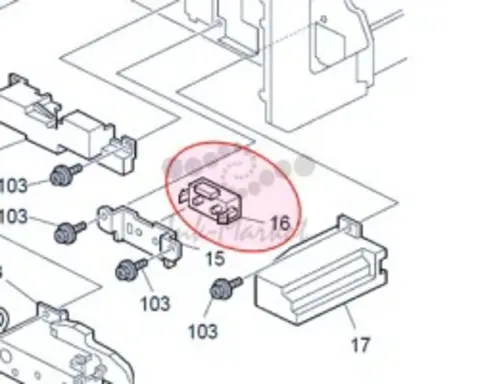 Кнопочный переключатель: датчик формата бумаги Ricoh PUSH SWITCH:PAPER SIZE SENSOR (AW500038)
