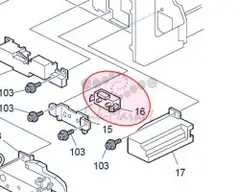 Кнопочный переключатель: датчик формата бумаги Ricoh PUSH SWITCH:PAPER SIZE SENSOR (AW500038)
