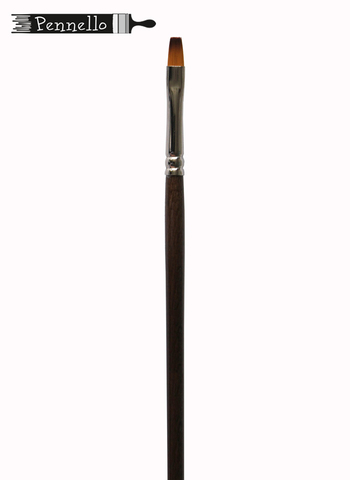 кисть Pennello DELUXE синтетика плоская №4 длинная ручка