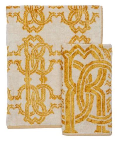 Набор полотенец 3шт Roberto Cavalli Logo Gold золотой