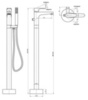 Abber Eleganz AF8315 Смеситель напольный, цвет: хром
