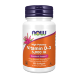 Витамин Д3 5000 МЕ, Vitamin D3 5000 IU, Now Foods, 120 капсул 1