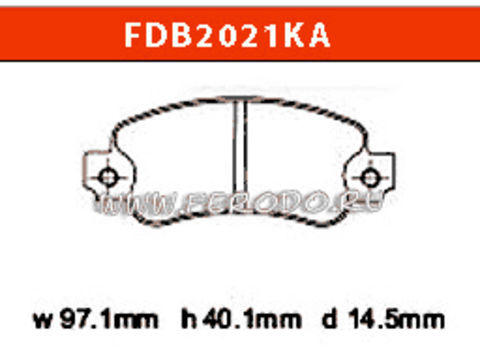 FDB2021KA Тормозные колодки дисковые, картинг
