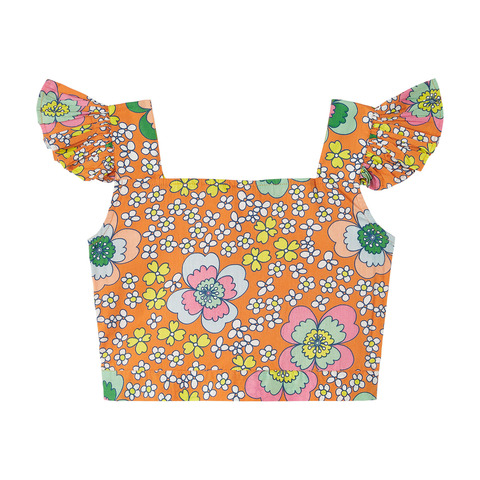 Топ Stella McCartney Kids Floral Print Orange