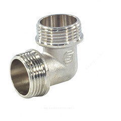 Угольник латунь никель реборда Ду 20 (3/4") НР/НР SantechSystems