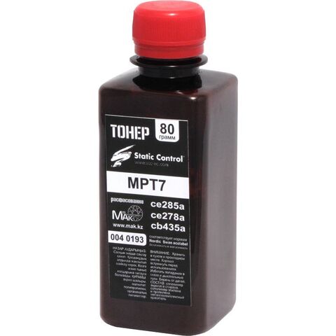 Тонер черный Static Control© Universal MPT7.80g (CE278A/CF283A) упаковка 80г, расфасовано в MakTorg.kz - купить в компании MAKtorg