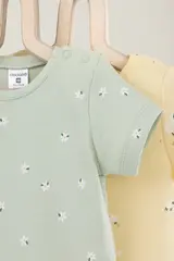 полукомбинезон для новорожденных  К 6239-2уп/маленькие овечки,поле с ромашками