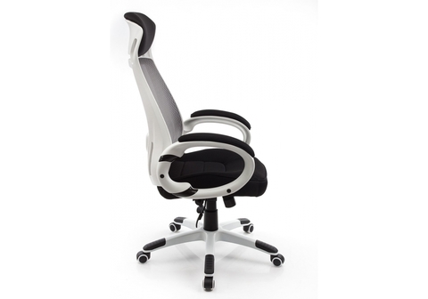 Офисное кресло для персонала и руководителя Компьютерное Burgos белое 69*69*122 Белый пластик /Черный