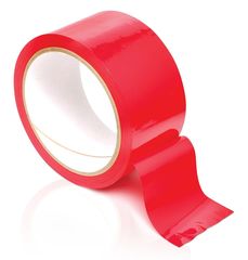 Красная самоклеющаяся лента для связывания Pleasure Tape - 10,7 м.