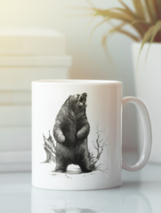 Кружка с изображением Медведь, Медвежонок (Bear) белая 0012