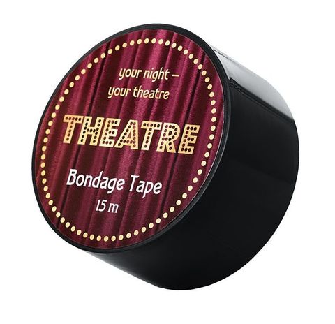 Черный бондажный скотч TOYFA Theatre - 15 м. - ToyFa Theatre 704025
