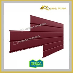 Сайдинг металлический L -Брус ХL Полиэстр 0.45мм - RALL 3005 Красное вино (Заказ)