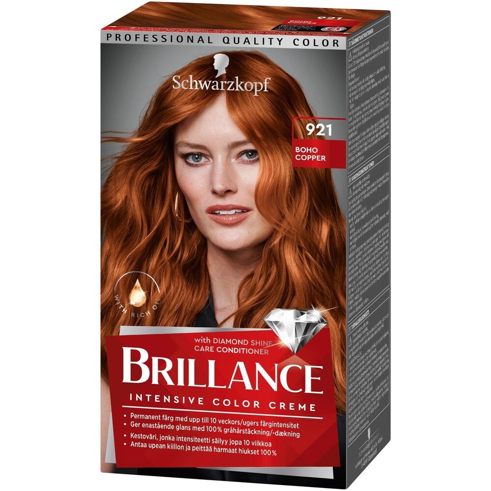 Краска для волос Schwarzkopf Brillance 921 Boho Copper Hiusvari 1 Kpl –  купить за 1 992 ₽ с доставкой из Финляндии