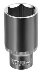 Головка торцевая удлиненная, 30 мм, шестигранная, CrV, под квадрат 1/2 Stels, 13885