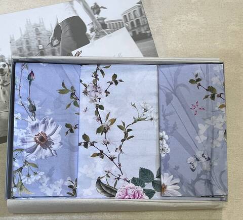 Постельное белье 2 спальное евро Mirabello Gardenia Sweet васильковое