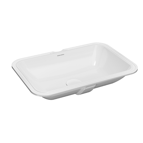 Kerama Marazzi PLR.wbu.55 Раковина PLAZA встраиваемая снизу 54,5*38*14см, без отв. под смеситель, с переливом, белая глянцевая