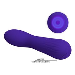 Фиолетовый изогнутый вибратор Faun - 15 см. - 