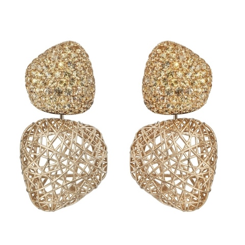 Серьги с Жёлтыми Сапфирами, E0260-7/5