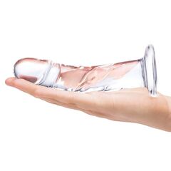 Стеклянный фаллоимитатор из стекла 7’’ Curved Realistic Glass Dildo With Veins - 15,9 см. - 