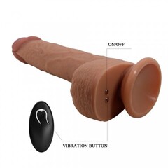 Реалистичный вибратор с фрикцией Tommy и пультом ДУ, 22,5 см