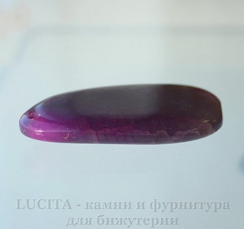 Подвеска Агат (цвет - темно-фиолетовый) 61,7х38,7х8,5 мм №33