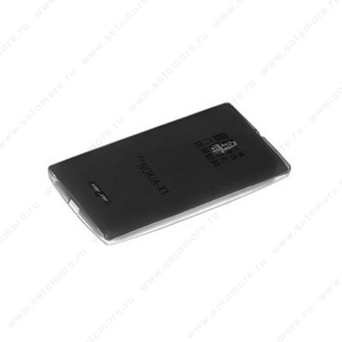 Накладка силиконовая для Nokia XL черная (прозрачная)