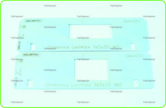 Ответка защёлки 165х20 (66х20) (двойная вставка)