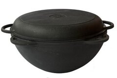 Казан с крышкой чугун 25л