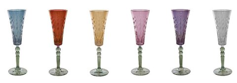 Набор фужеров для шампанского 6шт 24см Cre Art Mistral