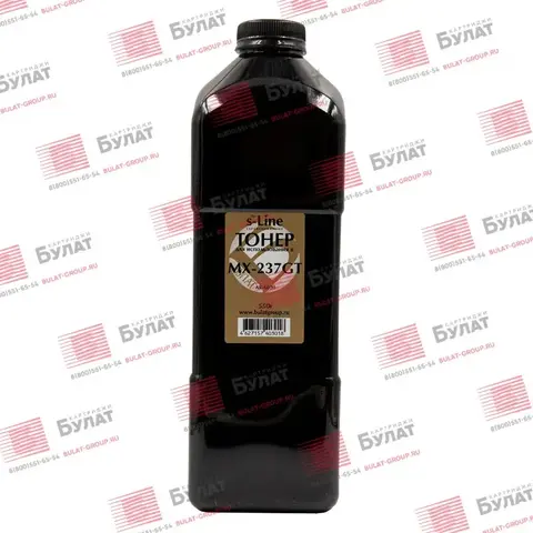 Тонер БУЛАТ s-Line MX-237G для Sharp AR-6020 (Чёрный, банка 550 г)