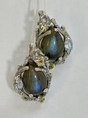 Тамарикс (серьги из серебра)
