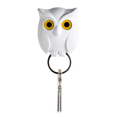 Держатель для ключей Night Owl белый Qualy