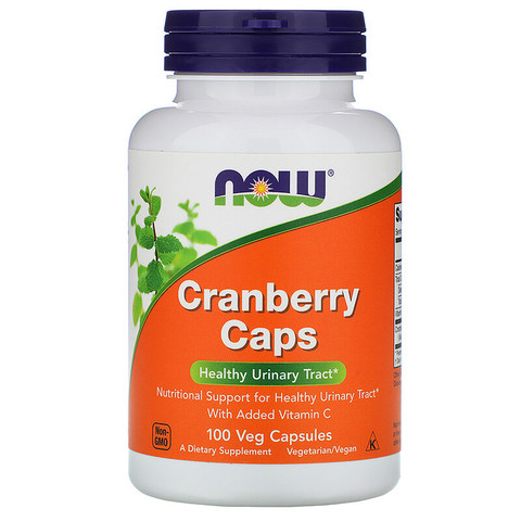 Now Foods, Клюквенные капсулы, 100 растительных капсул