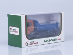 MAZ-5551 tipper early cabin 1988 orange-blue AutoHistory 1:43