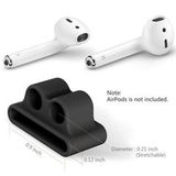 Силиконовый держатель на руку, ремешок часов, сумку или на шею для Airpods (Черный)