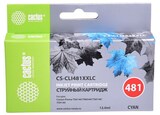 Картридж струйный Cactus CS-CLI481XXLC голубой (12.2мл) для Canon Pixma TR7540, TR8540, TS6140, TS8140