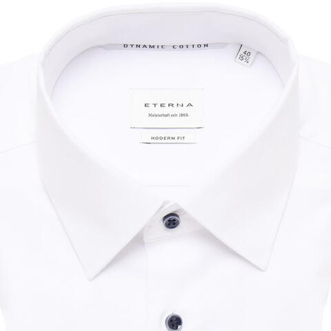 Сорочка мужская Eterna Modern Fit 2132-X171-12 из ткани Dynamic Cotton белая