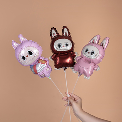 К Мини-фигура, Плюшевый эльф с гармошкой, Розовый, 17''/43 см, 5 шт. (в упаковке)