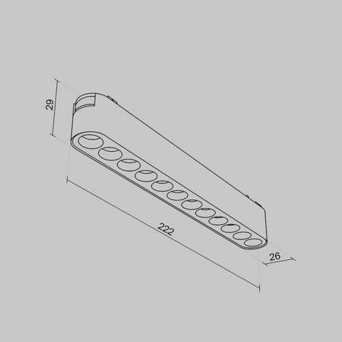 Магнитный трековый светильник Maytoni Points TR082-1-12W3K-M-B